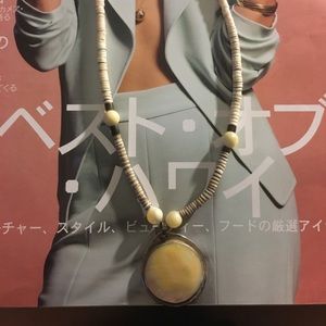BEADS-SHELLS-MOTHER of PEARL PENDANT